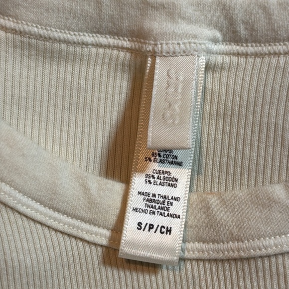 SKIMS Cotton Rib Tank Dress off white cream size small - Picture 7 of 7